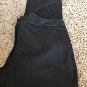 White House black market black patterned slim ankle pants